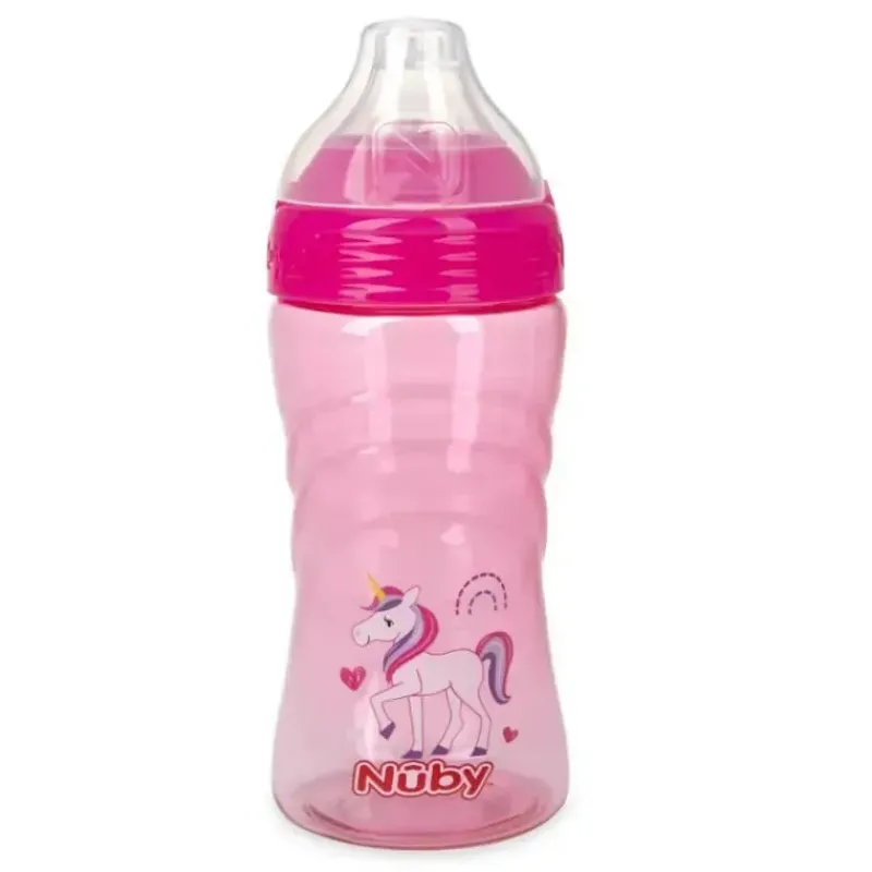 Nuby Water Bottle|Dishes, Utensils & Food Containers*- Sip-It Sport Soft Spout Sport Bottle, Unicorn