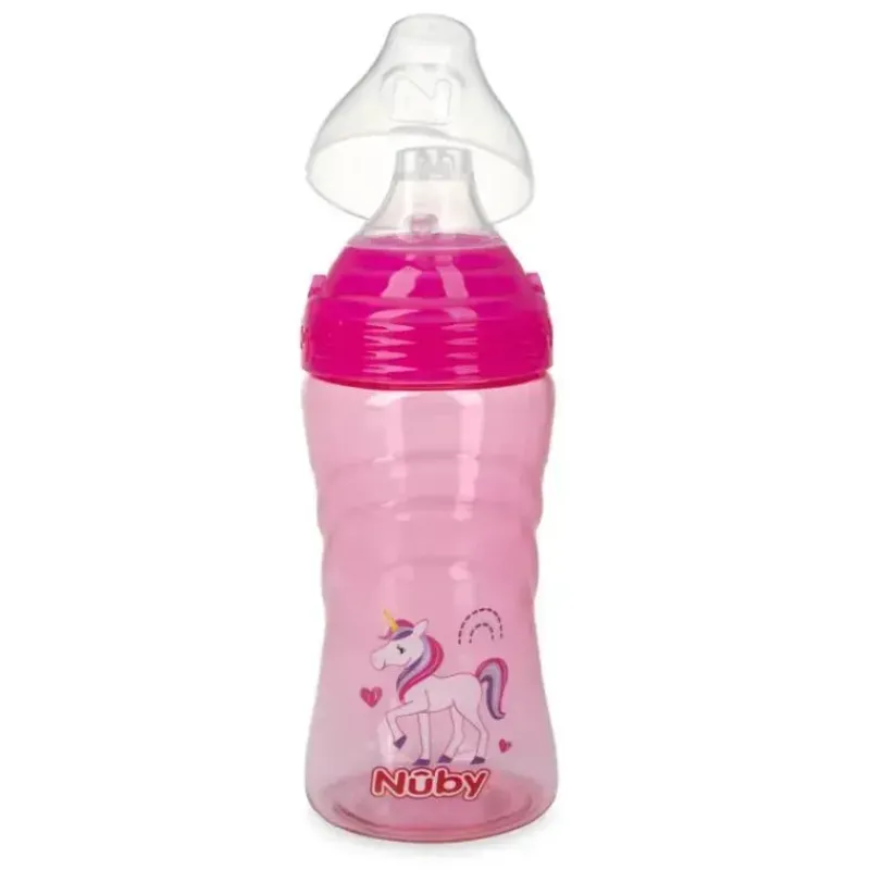 Nuby Water Bottle|Dishes, Utensils & Food Containers*- Sip-It Sport Soft Spout Sport Bottle, Unicorn