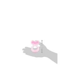 Nuby Toys For 0-12 Months|Gift For Baby*- Step 1 Soft Silicone Teether, Pink