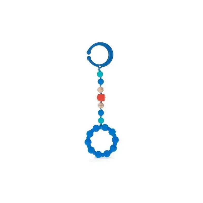 Nuby Toys For 0-12 Months|Gift For Baby*- Tag A Long Teether Blue