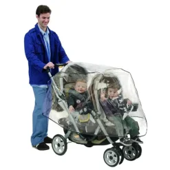Nuby Weather Shields & Nets*- Tandem Stroller Weather Shield, Clear Plastic Cover