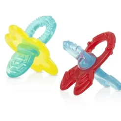 Nuby Rattles & Teethers|Toys For 0-12 Months*- Teether Combo Set, 1 Wacky Teether And 2 Chewbies