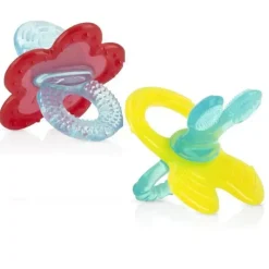 Nuby Rattles & Teethers|Toys For 0-12 Months*- Teether Combo Set, 1 Wacky Teether And 2 Chewbies
