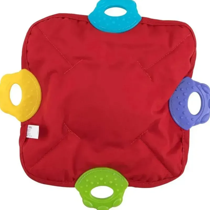 Nuby Rattles & Teethers*- Teething Blanket With Silicone Lion and Bear Head