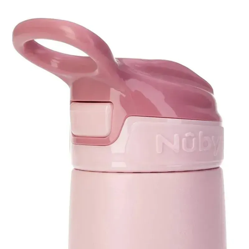 Nuby Insulated Cups|Dishes, Utensils & Food Containers*- Thristy Kids 10 Oz Stainless Steel Flip-It Reflex Cup, Pink