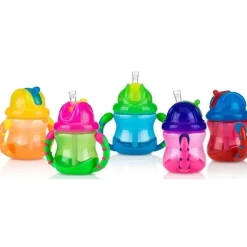 Nuby Straw, Sippy & Training Cups|Dishes, Utensils & Food Containers*FlipN'sip Cup with 360° Straw 1-Pack, Colors May Vary