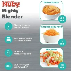 Nuby Processors, Blenders & Juicers*Garden Fresh Mighty Blender, Baby Food Maker - Cool Gray