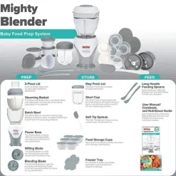 Nuby Processors, Blenders & Juicers*Garden Fresh Mighty Blender, Baby Food Maker - Cool Gray