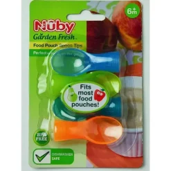 Nuby Utensils & Accessories|Dishes, Utensils & Food Containers*Garden Fresh 4-Pack Food Pouch Spoon Tips