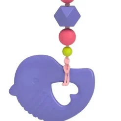 Nuby Rattles & Teethers*0M+ Silicone Beaded Pacifier Holder With Teether - Assorted