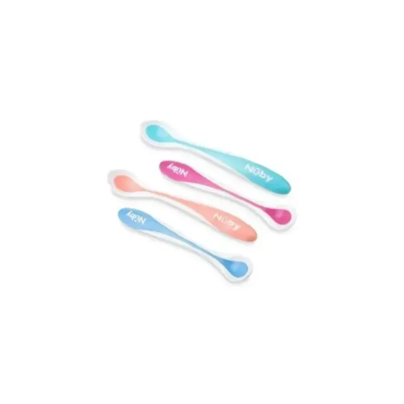 Nuby Utensils & Accessories|Dishes, Utensils & Food Containers*4Pk New Modern Soft Tip Spoon - Colors May Vary