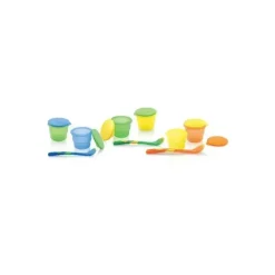 Nuby Food Jars & Snack Cups|Dishes, Utensils & Food Containers*4Pk Storage Bowls W/Lid&Spoon - Colors May Vary