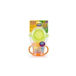 Nuby Food Jars & Snack Cups|Dishes, Utensils & Food Containers*Snack Keeper in Green/Orange, 2-Pack