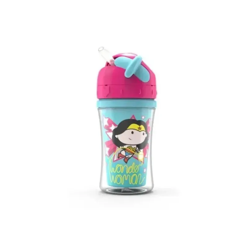 Nuk Straw, Sippy & Training Cups|Dishes, Utensils & Food Containers*- Cup Justice League Straw 9 Oz 1 Pk, Girl