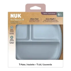Nuk Plates & Bowls|Dishes, Utensils & Food Containers*- For Nature Suction Plate & Lid, Blue