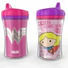 Nuk Straw, Sippy & Training Cups|Dishes, Utensils & Food Containers*- Justice League Insulated Hard Spout Sippy Cup 9 Oz 2 Pk, Girl