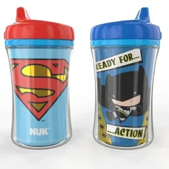 Nuk Straw, Sippy & Training Cups|Dishes, Utensils & Food Containers*- Justice League Insulated Hard Spout Sippy Cup 9 Oz 2 Pack