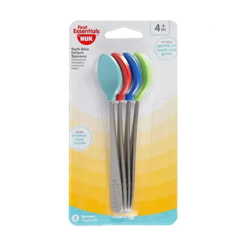 Nuk Utensils & Accessories|Dishes, Utensils & Food Containers*- 4Pk First Essentials Soft Bite Infant Spoon, Silicone Tip