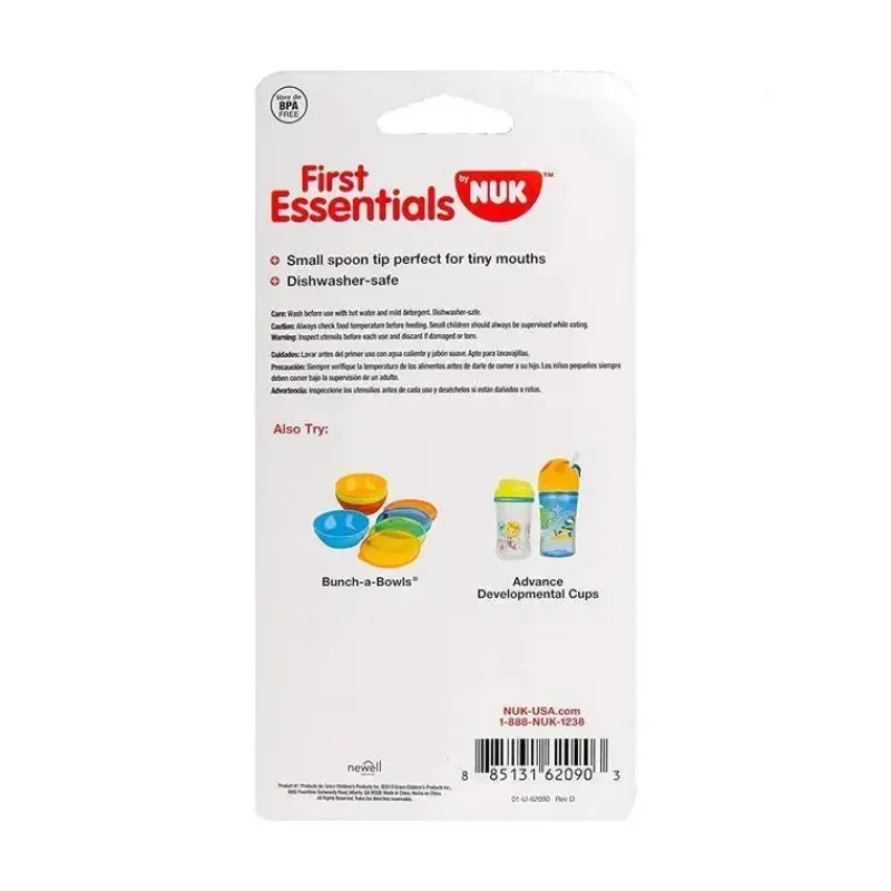 Nuk Utensils & Accessories|Dishes, Utensils & Food Containers*- 4Pk First Essentials Soft Bite Infant Spoon, Silicone Tip