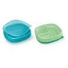 Nuk Suction Plates & Bowls|Dishes, Utensils & Food Containers*- Suction Plates and Lid, Assorted Colors, 2 Pack, 6+ Months, Blue and Green