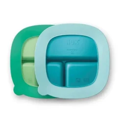 Nuk Suction Plates & Bowls|Dishes, Utensils & Food Containers*- Suction Plates and Lid, Assorted Colors, 2 Pack, 6+ Months, Blue and Green