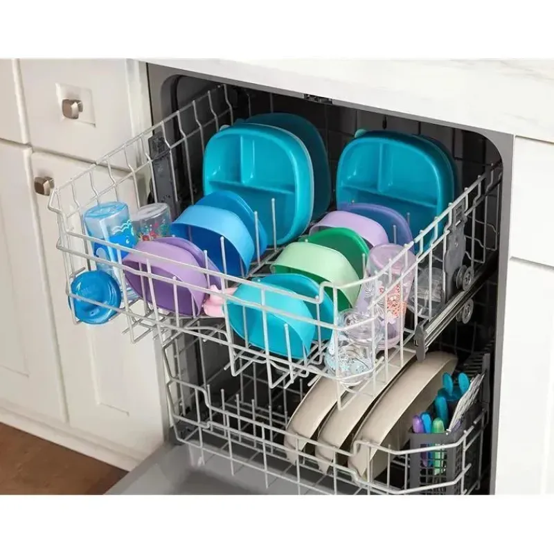 Nuk Suction Plates & Bowls|Dishes, Utensils & Food Containers*- Suction Plates and Lid, Assorted Colors, 2 Pack, 6+ Months, Blue and Green