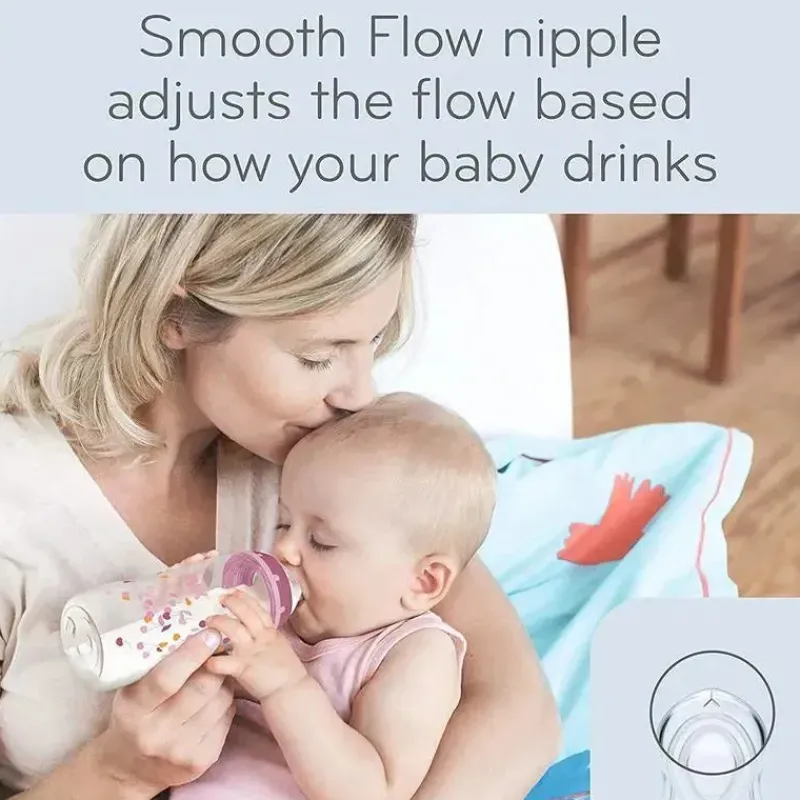 Nuk Mickey & Minnie*Smooth Flow Baby Bottle Minnie Mouse 10 Oz 3Pk