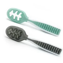 NumNum Utensils & Accessories|Dishes, Utensils & Food Containers*Dual Stage Pre-Spoon GOOtensils - Glacier Green & Storm Gray