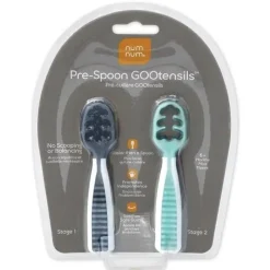 NumNum Utensils & Accessories|Dishes, Utensils & Food Containers*Dual Stage Pre-Spoon GOOtensils - Glacier Green & Storm Gray