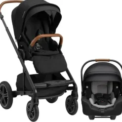 Nuna Travel Systems*- Caviar MIXX Next with Magnetic Buckle + Pipa RX Infant Car Seat Bundle