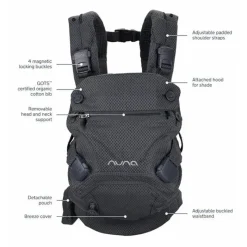 Nuna Front, Hip And Backpack Carriers*- CUDL Clik 4 in 1 Baby Carrier, Denim