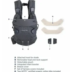 Nuna Front, Hip And Backpack Carriers*- CUDL Clik 4 in 1 Baby Carrier, Denim