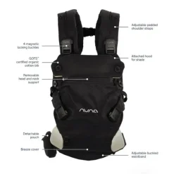 Nuna Front, Hip And Backpack Carriers*- Cudl Clik Carrier, Caviar