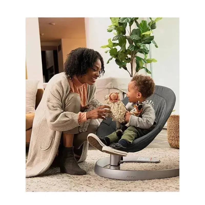 Nuna Bouncers, Swings & Rockers*- Leaf Grow Bouncer, Granite
