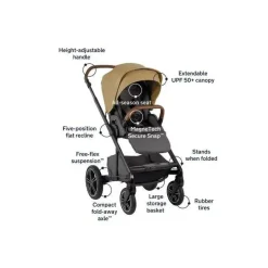 Nuna Single Strollers*- Mixx Next Stroller With Ring Adapter, Camel