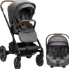 Nuna Travel Systems*- MIXX Next with Magnetic Buckle + Pipa RX Infant Car Seat Bundle, Granite