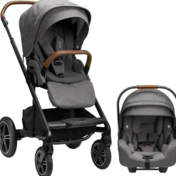 Nuna Travel Systems*- MIXX Next with Magnetic Buckle + Pipa RX Infant Car Seat Bundle, Granite