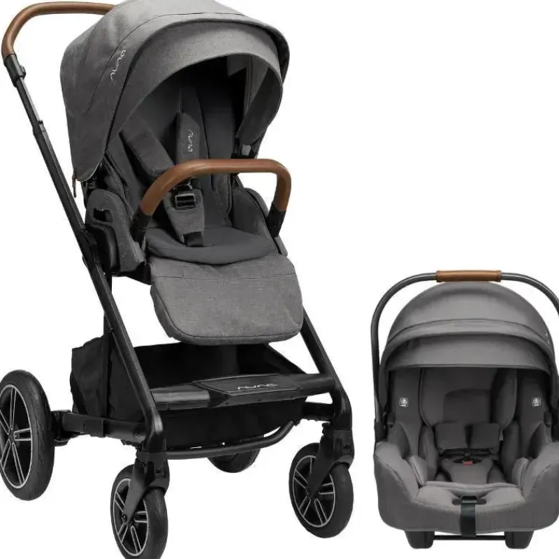 Nuna Travel Systems*- MIXX Next with Magnetic Buckle + Pipa RX Infant Car Seat Bundle, Granite