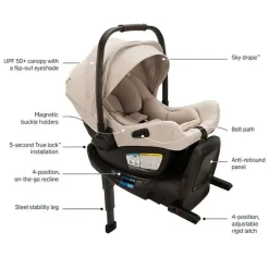 Nuna Infant Car Seats*- Pipa Aire Rx Infant Car Seat & Relx Base, Biscotti