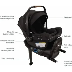 Nuna Infant Car Seats*- Pipa Aire Rx Infant Car Seat With Base Granite