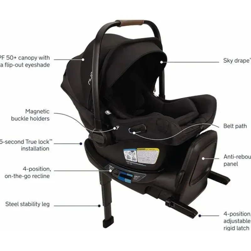 Nuna Infant Car Seats*- Pipa Aire Rx Infant Car Seat With Base Granite