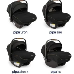 Nuna Car Seat Buntings, Canopies & Cushions|Footmuffs & Blankets*- Pipa Series Winter Footmuff Caviar