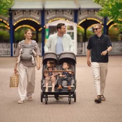 Nuna Double Strollers*- Trvl Double Stroller, Granite