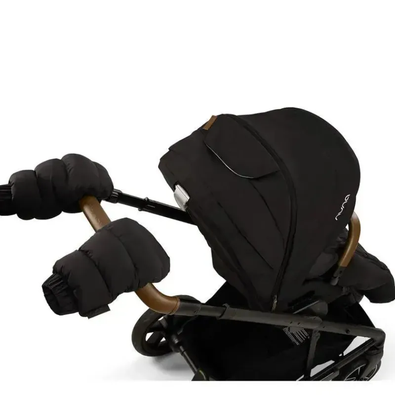Nuna Cold Weather Accessories*- Winter Stroller Set, Footmuff and Gloves - Caviar