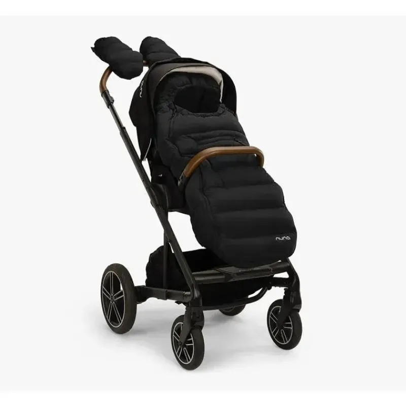 Nuna Cold Weather Accessories*- Winter Stroller Set, Footmuff and Gloves - Caviar