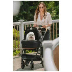 Nuna Pet Stroller*Pet - Maeve & Roscoe 3-In-1 Pet Protection System, Medium Rigid Onyx