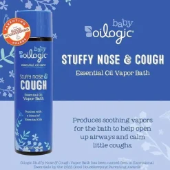 Oilogic Baby Cough & Cold*- Stuffy Nose & Cough Vapor Bath Relief for Babies & Toddlers