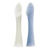 Ola Baby Utensils & Accessories|Dishes, Utensils & Food Containers*- 100% Silicone Soft-Tip Training Spoon For Baby Led Weaning, 2Pack, Pearl/Blueberry