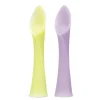 Ola Baby Utensils & Accessories|Dishes, Utensils & Food Containers*- 100% Silicone Soft-Tip Training Spoon for Baby Led Weaning, 2pack, Lemon/Lilac