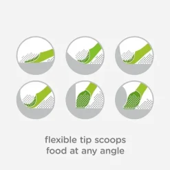Ola Baby Utensils & Accessories|Dishes, Utensils & Food Containers*- 100% Silicone Soft-Tip Training Spoon for Baby Led Weaning, 2pack, Lemon/Lilac